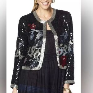 NWT LaBellum by Hillary Scott Sequined Jacket